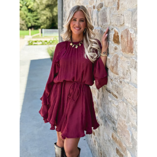 Robe courte Evania - Bordeaux