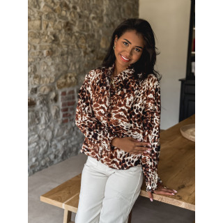 Chemise à motifs Myrka - Chocolat