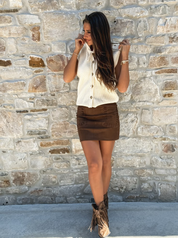 Jupe courte Josie - Camel