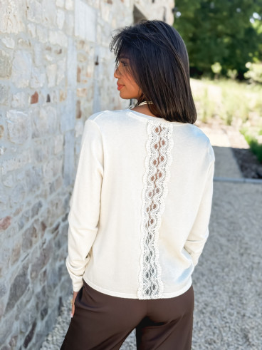 Pull Chimene - Ecru/Doré