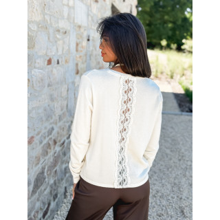 Pull Chimene - Ecru/Doré