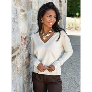 Pull Chimene - Ecru/Doré