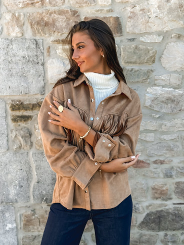 Veste en suédine Sylwen - Camel