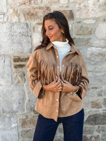 Veste en suédine Sylwen - Camel