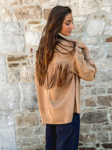 Veste en suédine Sylwen - Camel