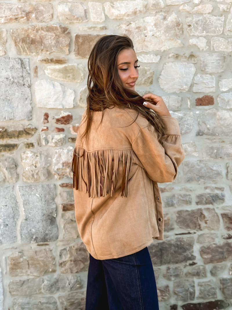 Veste en suédine Sylwen - Camel