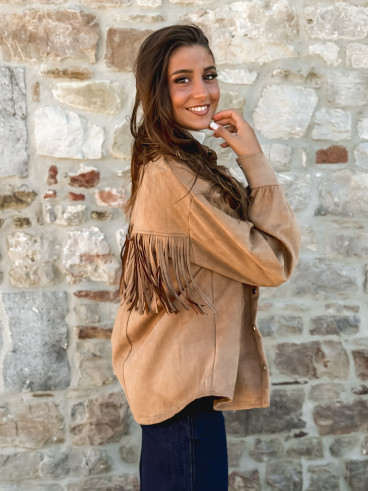 Veste en suédine Sylwen - Camel