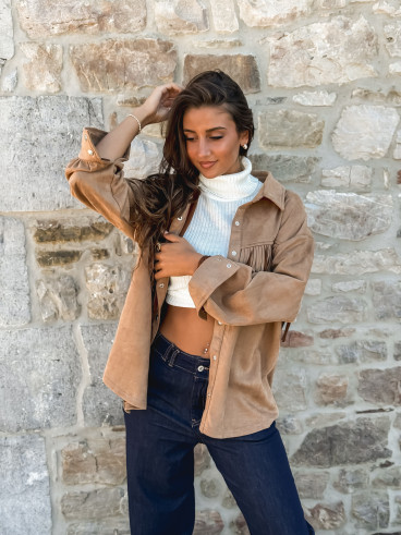Veste en suédine Sylwen - Camel
