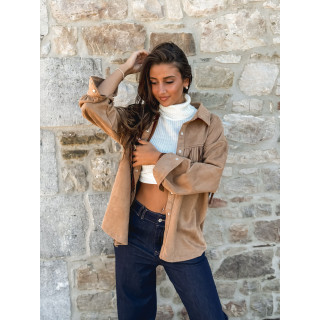 Veste en suédine Sylwen - Camel