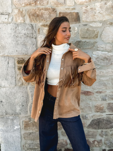 Veste en suédine Sylwen - Camel