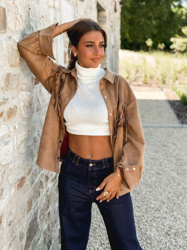 Pull sans manches Alys - Ecru