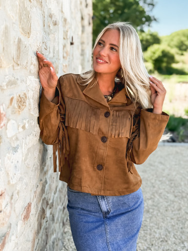 Veste en suédine Willie - Camel