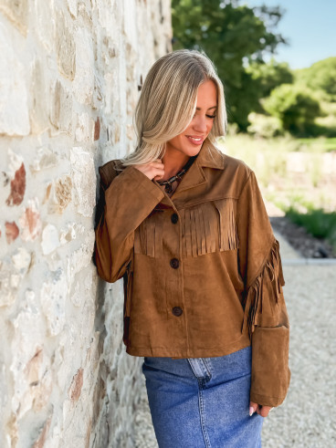 Veste en suédine Willie - Camel