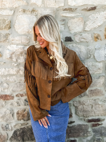 Veste en suédine Willie - Camel