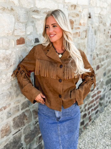 Veste en suédine Willie - Camel
