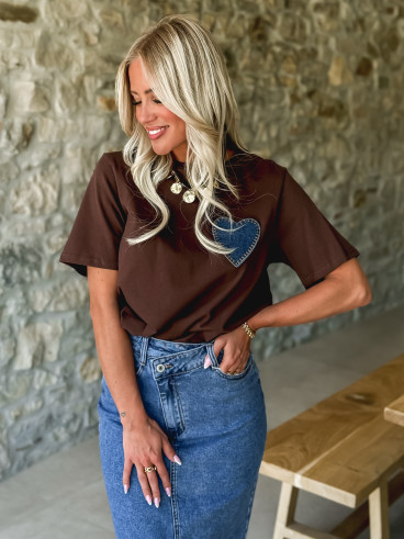 T-shirt Laysa - Chocolat