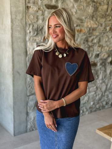 T-shirt Laysa - Chocolat