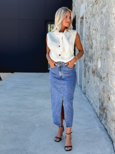 Jupe en jeans Zephyra - Bleu