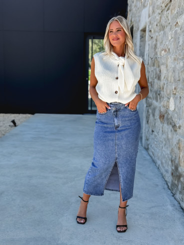 Jupe en jeans Zephyra - Bleu