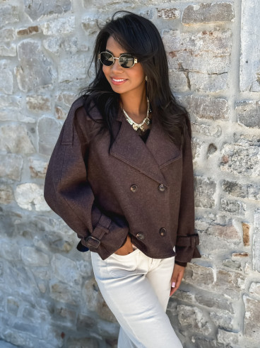 trench Athalia - Chocolat