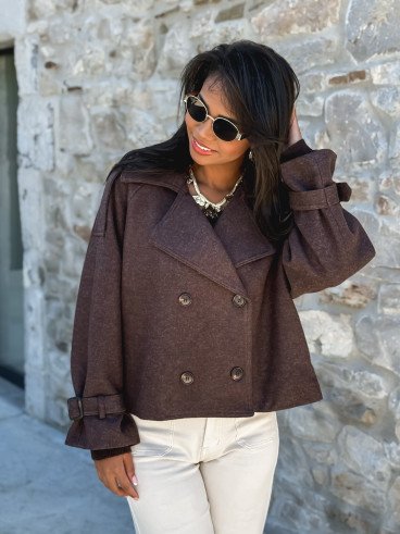 trench Athalia - Chocolat
