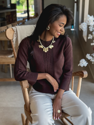 Pull Elowen - Chocolat