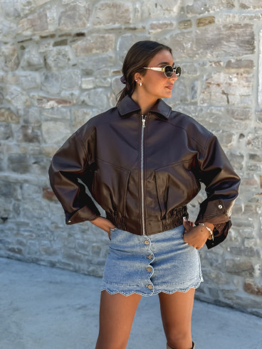 Jupe courte en jeans Zarina - Bleu