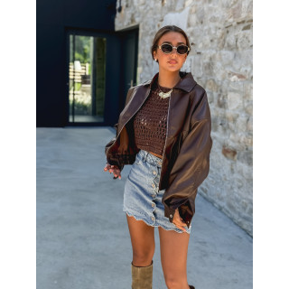 Jupe courte en jeans Zarina - Bleu