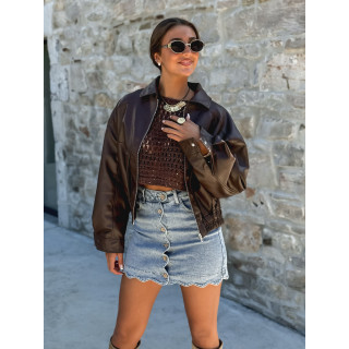 Jupe courte en jeans Zarina - Bleu