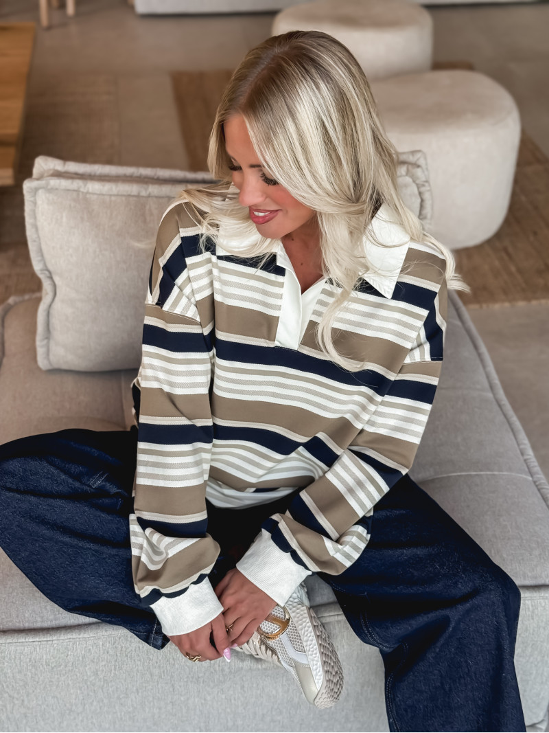 Pull ligné Claire - Ecru
