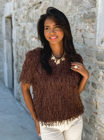 Blouse Calytha - Chocolat