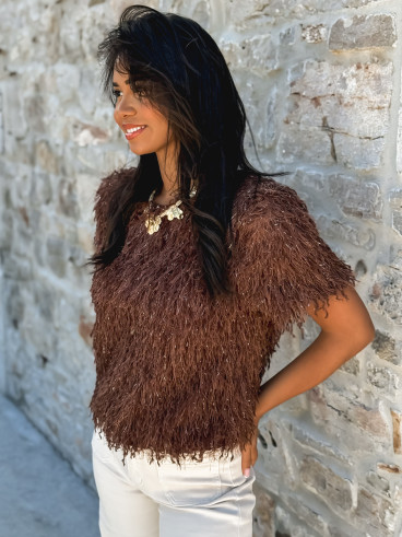 Blouse Calytha - Chocolat