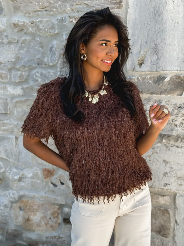 Blouse Calytha - Chocolat