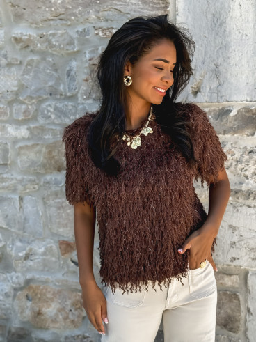 Blouse Calytha - Chocolat