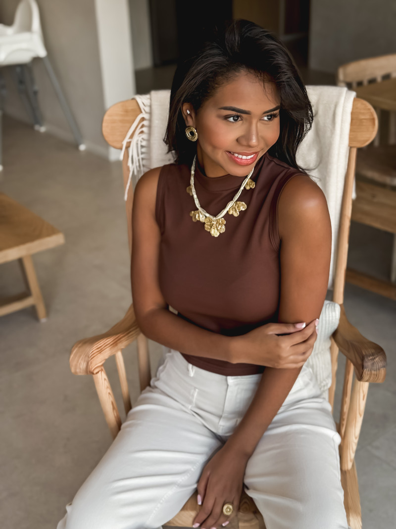 Crop top Léana - Chocolat