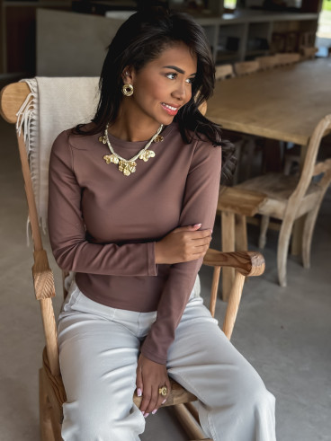 Blouse Celenya - Cacao
