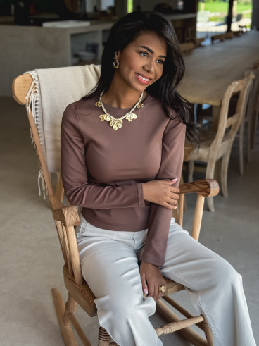 Blouse Celenya - Cacao