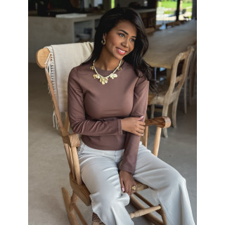 Blouse Celenya - Cacao