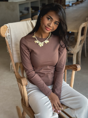 Blouse Celenya - Cacao