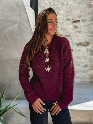 Pull Nayah - Bordeaux
