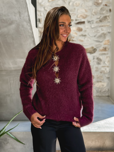 Pull Nayah - Bordeaux