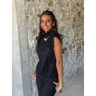 Blouse à motifs Otilya - Noir