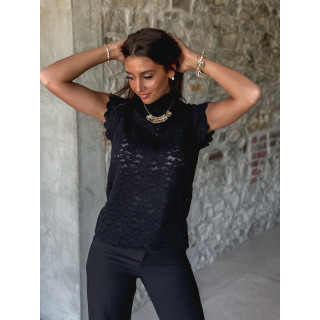 Blouse à motifs Otilya - Noir