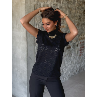 Blouse à motifs Otilya - Noir