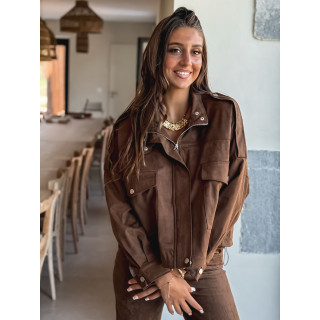 Veste en Suédine Loula - Marron