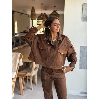 Veste en Suédine Loula - Marron