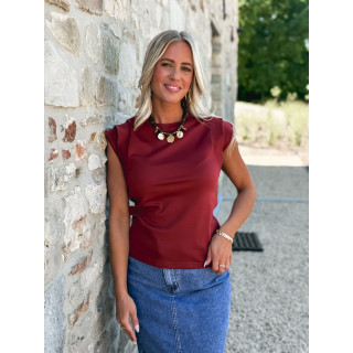 T-shirt Aïcha - Bordeaux/Doré
