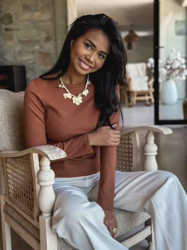Blouse Celenya - Camel