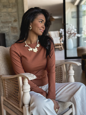 Blouse Celenya - Camel