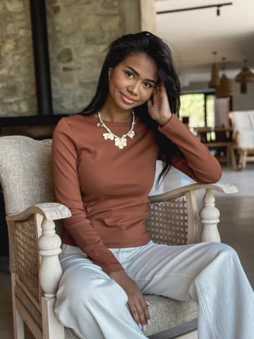 Blouse Celenya - Camel